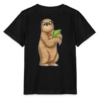 Faultier Sekretärin Ordner Büro - Stanley/Stella Kinder T-Shirt MINI CREATOR  - Schwarz - Vorne - Mikhail (115cm)