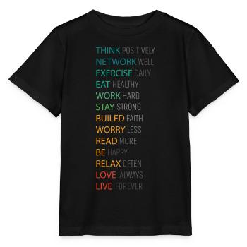THINK POSITIVE - Stanley/Stella MINI CREATOR Kids’ T-Shirt - black - Front - Mikhail (115cm)