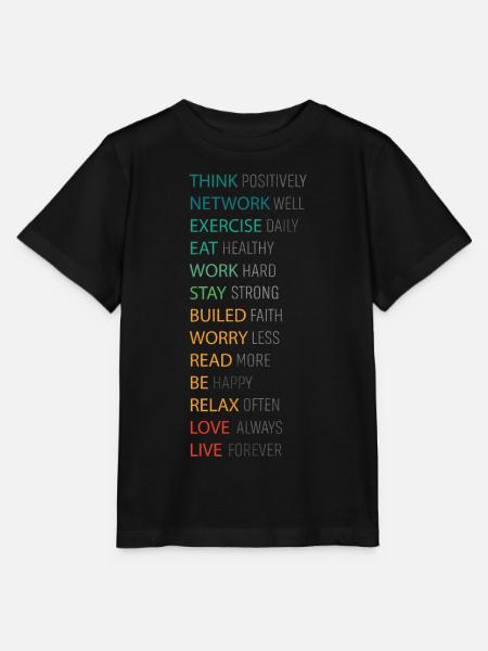THINK POSITIVE - Stanley/Stella Kinder T-Shirt MINI CREATOR  - Schwarz