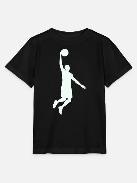 Dunkende Basketball-Silhouette - Stanley/Stella Kinder T-Shirt MINI CREATOR - Schwarz