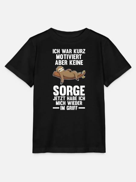 Faultier Faul Faultier-Liebhaber Geschenk - Stanley/Stella Kinder T-Shirt MINI CREATOR - Schwarz