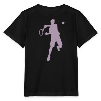 Tennis Player Backhand Silhouette Minimalist - Stanley/Stella MINI CREATOR Kids’ T-Shirt - black - Front - Mikhail (115cm)