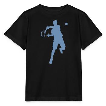 Tennis Player Backhand Silhouette Minimalist - Stanley/Stella MINI CREATOR Kids’ T-Shirt - black - Front - Mikhail (115cm)