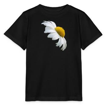 Margeriten Margerite weiße Blume Gänseblume - Stanley/Stella Kinder T-Shirt MINI CREATOR  - Schwarz - Vorne - Mikhail (115cm)
