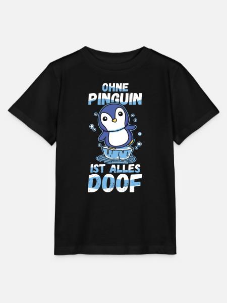 Pinguin - Stanley/Stella Kinder T-Shirt MINI CREATOR - Schwarz