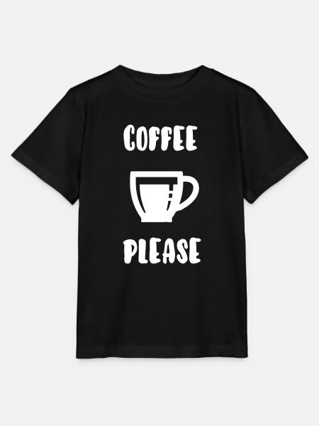 Kaffee bitte - Stanley/Stella Kinder T-Shirt MINI CREATOR - Schwarz