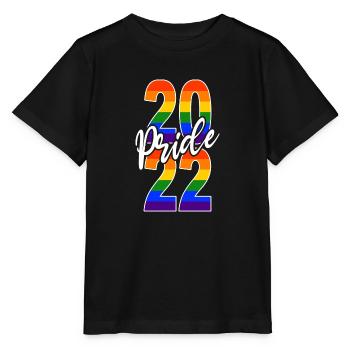 Gay Pride 2022 LGBTIQ Queer Demonstration - Stanley/Stella Kinder T-Shirt MINI CREATOR  - Schwarz - Vorne - Mikhail (115cm)