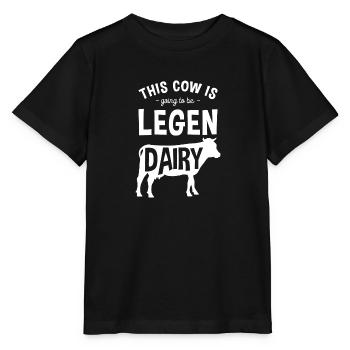 Vache Fermière Moo Animal Love - T-shirt bio MINI CREATOR Stanley/Stella Enfant - noir - Devant - Mikhail (115cm)