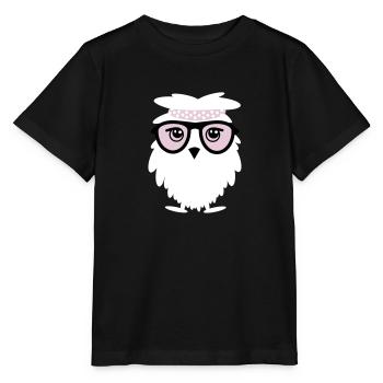 wise owl - Stanley/Stella MINI CREATOR Kids’ T-Shirt - black - Front - Mikhail (115cm)