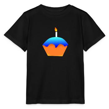 blue baby birthday cake - Stanley/Stella MINI CREATOR Kids’ T-Shirt - black - Front - Mikhail (115cm)