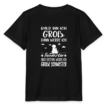 I'm going to be big sister veterinarian offspring - Stanley/Stella MINI CREATOR Kids’ T-Shirt - black - Front - Mikhail (115cm)
