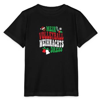 Weihnachten Volleyball Spielerin Volleyballerin - Stanley/Stella Kinder T-Shirt MINI CREATOR  - Schwarz - Vorne - Mikhail (115cm)