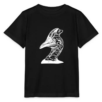 Australischer Kasuar Laufvogel - Stanley/Stella Kinder T-Shirt MINI CREATOR  - Schwarz - Vorne - Mikhail (115cm)