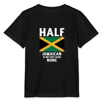 Halbjamaikaner ist besser als keine Nationalflagge - Stanley/Stella Kinder T-Shirt MINI CREATOR  - Schwarz - Vorne - Mikhail (115cm)