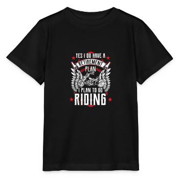 Ruhestandsgeschenk für Biker Opa Papa & Ehemann - Stanley/Stella Kinder T-Shirt MINI CREATOR  - Schwarz - Vorne - Mikhail (115cm)
