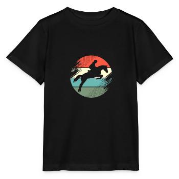 Saut d’obstacles Saut d’obstacles - T-shirt bio MINI CREATOR Stanley/Stella Enfant - noir - Devant - Mikhail (115cm)