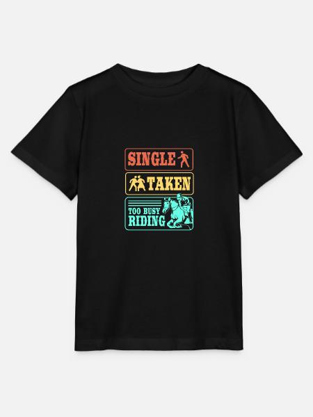 Springreiten Springpferd - Stanley/Stella Kinder T-Shirt MINI CREATOR - Schwarz