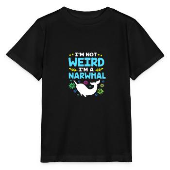 Narwhal - Stanley/Stella MINI CREATOR Kids’ T-Shirt - black - Front - Mikhail (115cm)