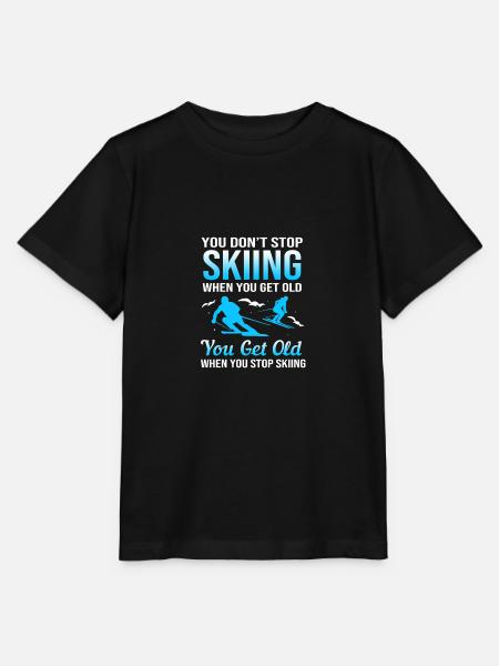 Ski Skiurlaub - Stanley/Stella Kinder T-Shirt MINI CREATOR  - Schwarz