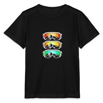 Ski Skiurlaub - Stanley/Stella Kinder T-Shirt MINI CREATOR  - Schwarz - Vorne - Mikhail (115cm)