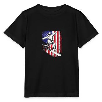 Snowboard Snowboard Vacances snowboard Snowboarders - T-shirt bio MINI CREATOR Stanley/Stella Enfant - noir - Devant - Mikhail (115cm)