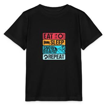 Snowboard Snowboard Vacances snowboard Snowboarders - T-shirt bio MINI CREATOR Stanley/Stella Enfant - noir - Devant - Mikhail (115cm)