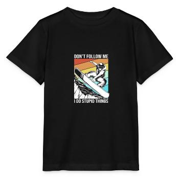 Snowboard Snowboard Vacances snowboard Snowboarders - T-shirt bio MINI CREATOR Stanley/Stella Enfant - noir - Devant - Mikhail (115cm)
