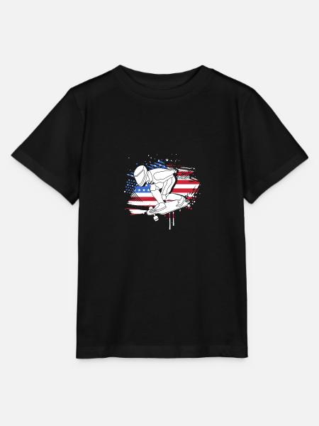 Longboard Longboarder Longboarding - Stanley/Stella Kinder T-Shirt MINI CREATOR - Schwarz