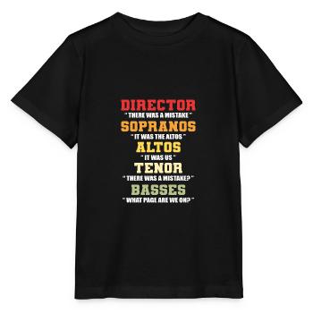 Direktor Sopranos Altos Maestro Geschenk - Stanley/Stella Kinder T-Shirt MINI CREATOR  - Schwarz - Vorne - Mikhail (115cm)