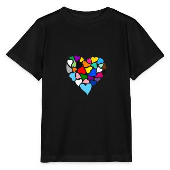 Heart - Stanley/Stella MINI CREATOR Kids’ T-Shirt - black - Front - Mikhail (115cm)