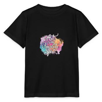 Art Is My Favorite Sport Cute Artsy Painter Gift - Stanley/Stella MINI CREATOR Kids’ T-Shirt - black - Front - Mikhail (115cm)