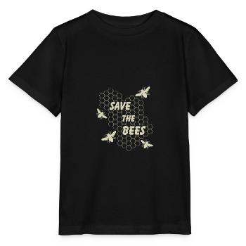 Save the Bees | Save the bees - Stanley/Stella MINI CREATOR Kids’ T-Shirt - black - Front - Mikhail (115cm)