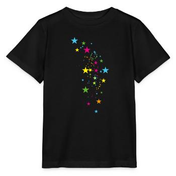 sterne,bunte sterne,stern, illustration,LGBT - Stanley/Stella Kinder T-Shirt MINI CREATOR  - Schwarz - Vorne - Mikhail (115cm)