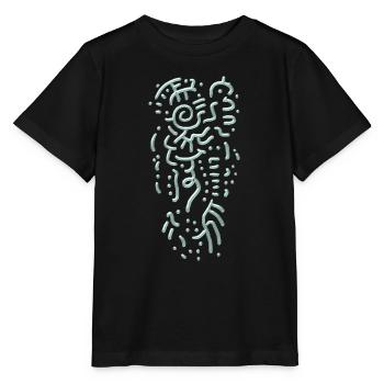 Gothik Schnörkel Muster - Abstrakt - Stanley/Stella Kinder T-Shirt MINI CREATOR  - Schwarz - Vorne - Mikhail (115cm)