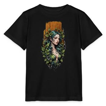 Efeu-Verzauberung: Die Umarmung der Natur - Stanley/Stella Kinder T-Shirt MINI CREATOR  - Schwarz - Vorne - Mikhail (115cm)