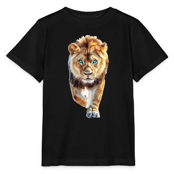 Löwe - Stanley/Stella Kinder T-Shirt MINI CREATOR  - Schwarz - Vorne - Mikhail (115cm)