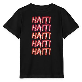 Haïti - T-shirt bio MINI CREATOR Stanley/Stella Enfant - noir - Devant - Mikhail (115cm)