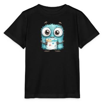 Googly Eyes Monster Drawing - Stanley/Stella MINI CREATOR Kids’ T-Shirt - black - Front - Mikhail (115cm)