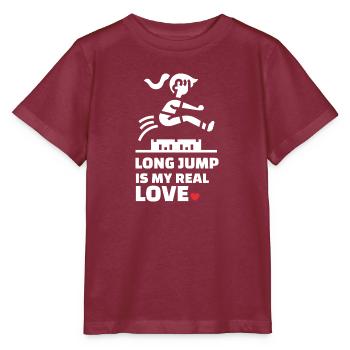 Ich Liebe Weitsprung - Stanley/Stella Kinder T-Shirt MINI CREATOR  - Burgunderrot - Vorne - Kain (125cm)