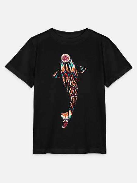 Koi Karpfen Mosaik Mandala - Stanley/Stella Kinder T-Shirt MINI CREATOR  - Schwarz