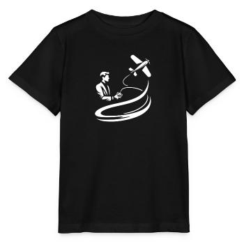 Flight with the remote-controlled plane - Stanley/Stella MINI CREATOR Kids’ T-Shirt - black - Front - Mikhail (115cm)