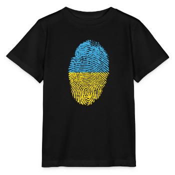 Empreintes digitales - Ukraine - T-shirt bio MINI CREATOR Stanley/Stella Enfant - noir - Devant - Mikhail (115cm)