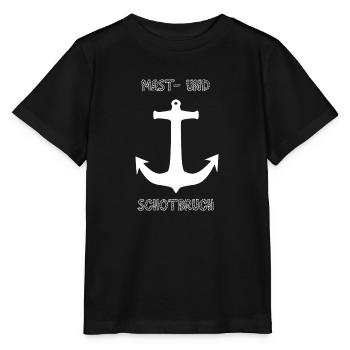 Mast and Schotbruch anchor sailors sail - Stanley/Stella MINI CREATOR Kids’ T-Shirt - black - Front - Mikhail (115cm)
