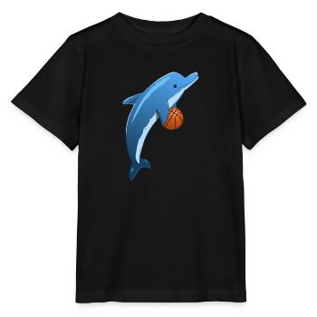 Basketball-Sport-Delphin Delphin - Stanley/Stella Kinder T-Shirt MINI CREATOR  - Schwarz - Vorne - Mikhail (115cm)