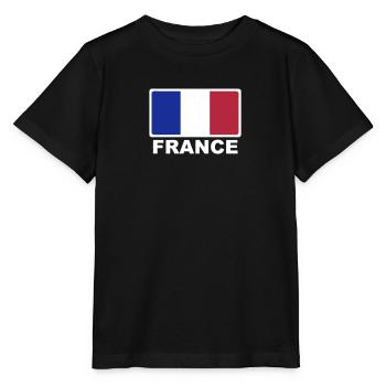 France drapeau tricolore - T-shirt bio MINI CREATOR Stanley/Stella Enfant - noir - Devant - Mikhail (115cm)