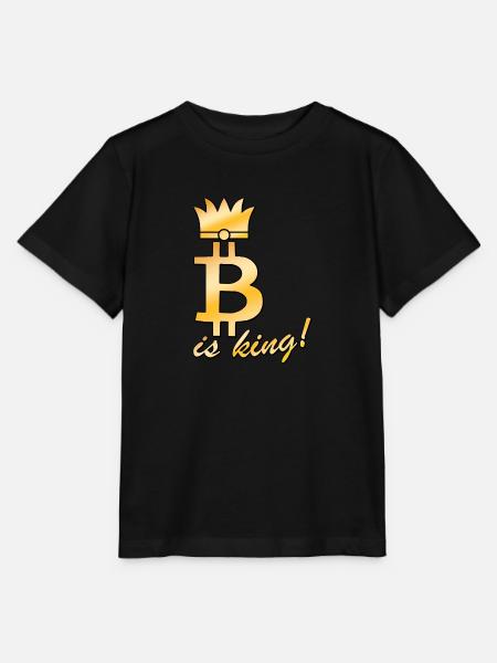 bitcoin is king - Stanley/Stella Kinder T-Shirt MINI CREATOR  - Schwarz
