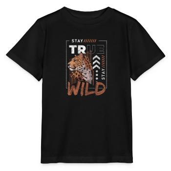 Predator Wilderness Wild Animal Nature - Stanley/Stella MINI CREATOR Kids’ T-Shirt - black - Front - Mikhail (115cm)