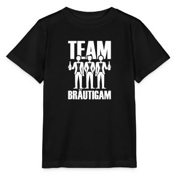 Team Bräutigam Polterhochzeit - Stanley/Stella Kinder T-Shirt MINI CREATOR  - Schwarz - Vorne - Mikhail (115cm)