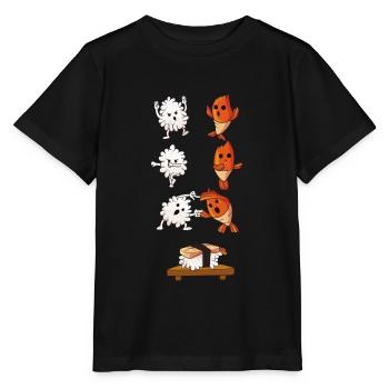 Sushi Fusion Rice & Salmon - Stanley/Stella Kinder T-Shirt MINI CREATOR  - Schwarz - Vorne - Mikhail (115cm)