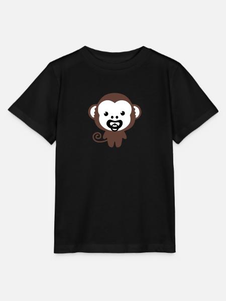 monkey with soother - T-shirt bio MINI CREATOR Stanley/Stella Enfant - noir